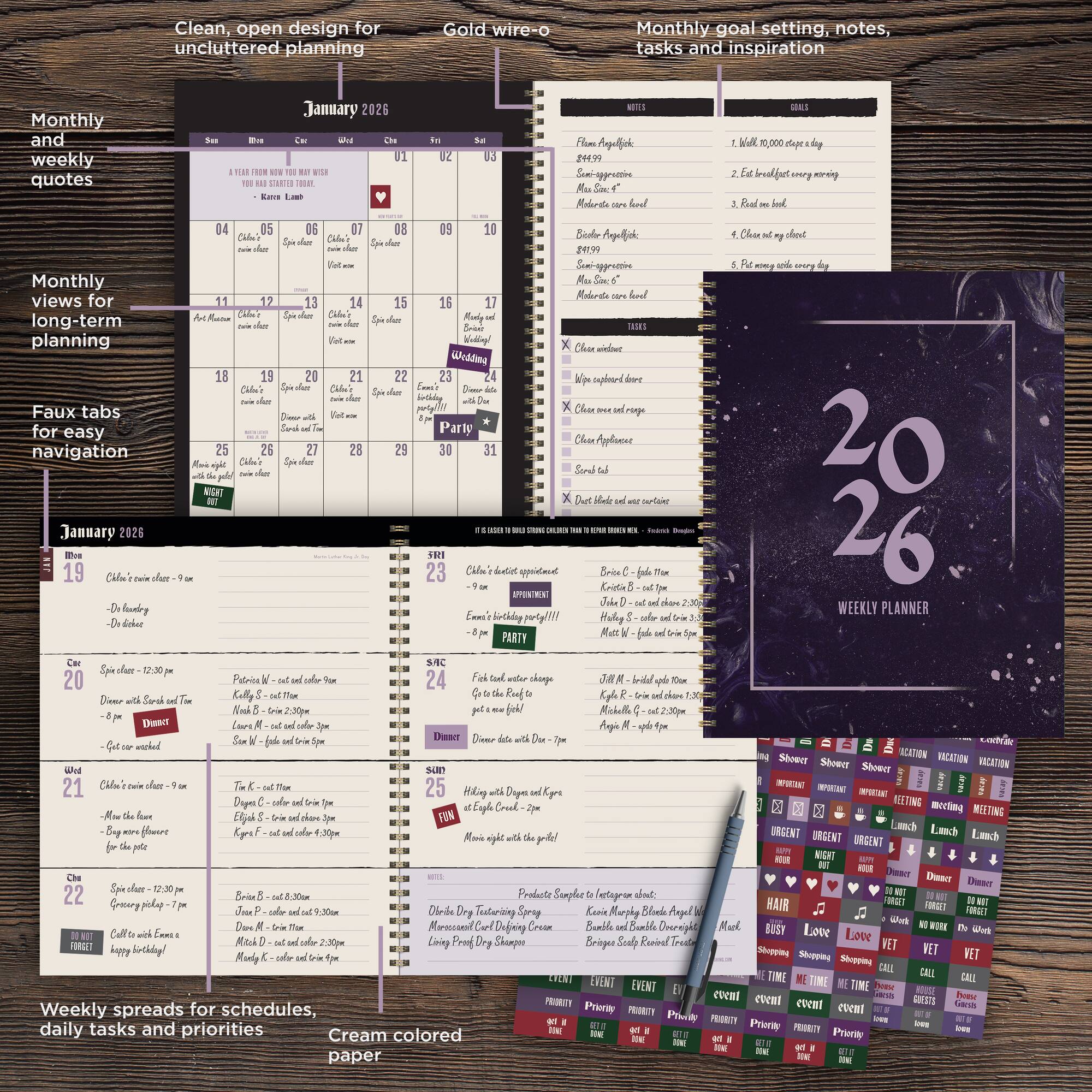 2026 Magic Year Large Weekly Monthly Planner